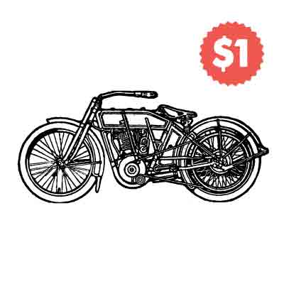Vintage Motorbike Vector