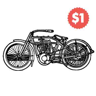 Vintage Motorbike Vector