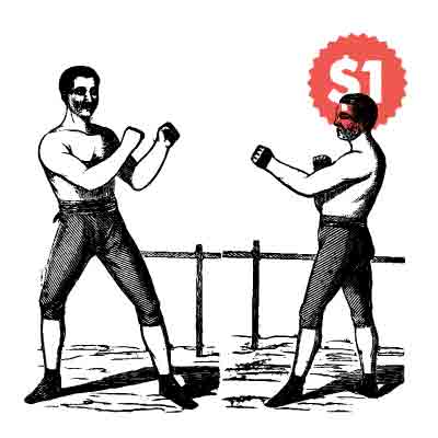 Vintage Boxing Vector Illustration